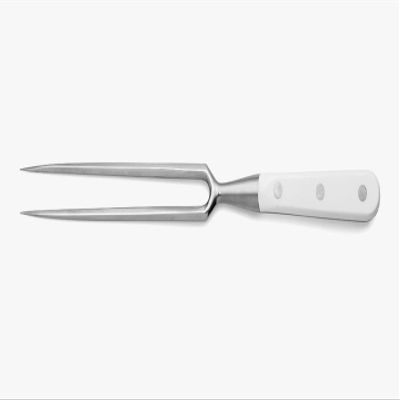 ARCOS Forged Carving Fork 7 Inch Nitrum Stainless Steel. Useful utensil for chopping roast meat with a carving knife. Series Riviera Blanc