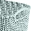 Curver Knit Effect Kitchen, Living Room, Bathroom, Bedroom, Utility Large Rectangular Storage Basket 19 litres - Misty Blue view 3