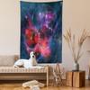 Ambesonne Outer Space Tapestry, Nebula Gas Celestial Expanse in Galaxy Astral Planet Cosmos Objects Space Theme, Wall Hanging for Bedroom Living Room Dorm Decor, 40" X 60", Indigo Red view 2