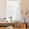 Ambesonne Grey Tapestry, Simple Monochrome Patterns Geometric Linked Forms on Plain Background Modern, Wall Hanging for Bedroom Living Room Dorm Decor, 60" X 80", White Gray view 2