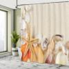 Ambesonne Seashells Shower Curtain, Group of Seashells Starfish on The Sand Romantic Travel Destination Nature, Cloth Fabric Bathroom Decor Set with Hooks, 69" W x 70" L, Beige Ivory Cream view 4