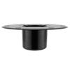 Russell Products MA-1112B Pedestal Table Base, Flush Mount - Black view 2