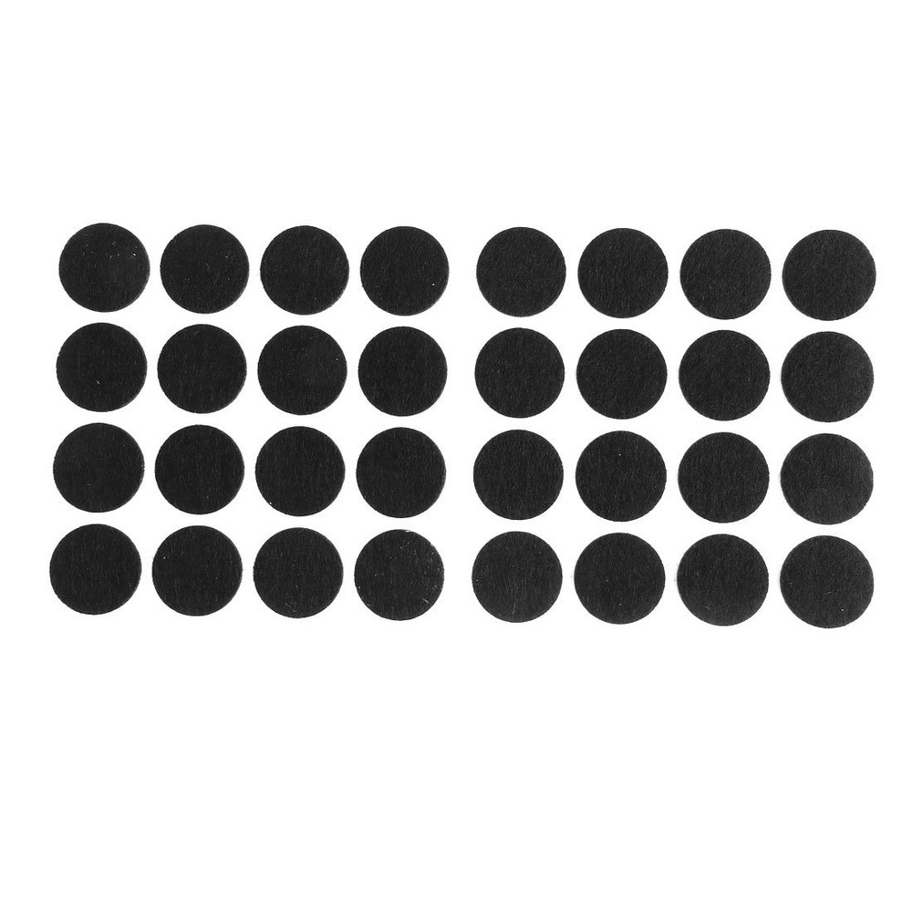 uxcell Furniture Pads Round Self-stick Felt Pads 18mm Dia. 32pcs Black