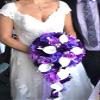 Angel Isabella Elegant Large Cascade Bouquet in Shades of Purple Lilac and Lavender Keepsake Artificial Flowers view 2