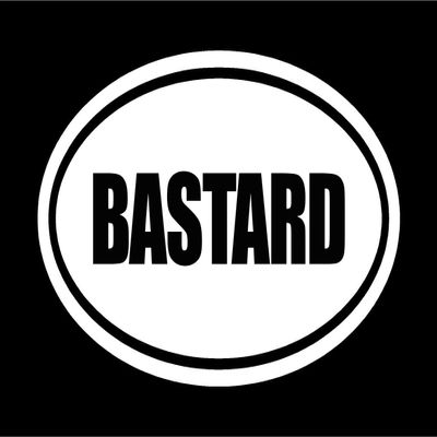 Beach Graphic Pros 6" die Cut White Vinyl Bastard Oval Euro Style Vinyl Decal Sticker