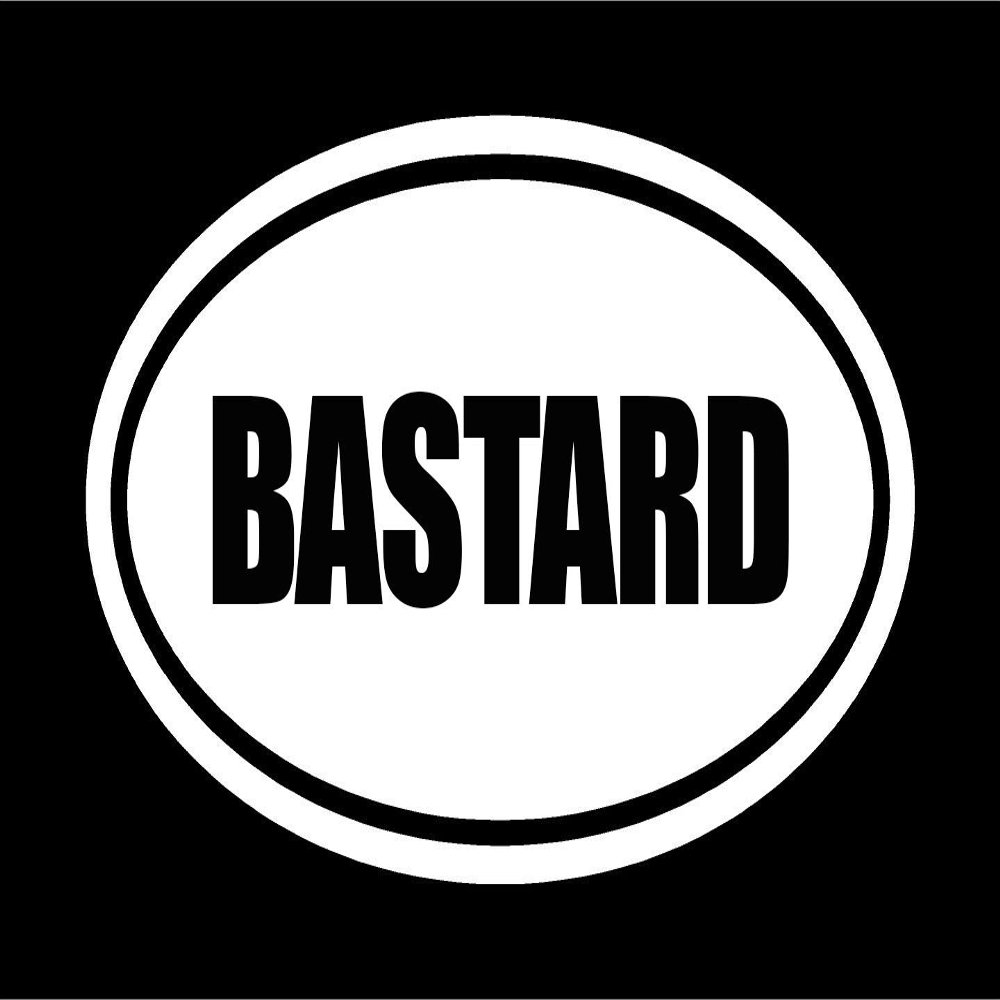 Beach Graphic Pros 6" die Cut White Vinyl Bastard Oval Euro Style Vinyl Decal Sticker