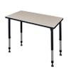 Regency Kee 42 x 30 in. Height Adjustable Classroom Activity Table- Maple view 1