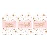 Andaz Press Blush Pink Gold Glitter Girl Baby Shower Party Collection, Personalized Chocolate Minis Labels, Fits Chocolate Miniatures Party Favors, 36-Pack, Custom Name view 1