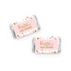 Andaz Press Blush Pink Gold Glitter Girl Baby Shower Party Collection, Personalized Chocolate Minis Labels, Fits Chocolate Miniatures Party Favors, 36-Pack, Custom Name view 3