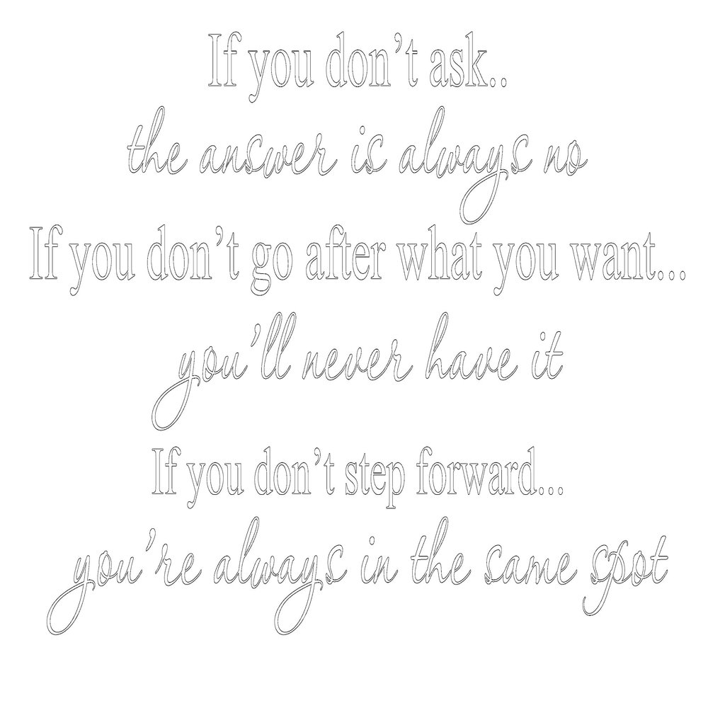 Decalgeek if You Don't Ask Vinyl Wall Art White20'' X 40''