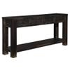 BOWERY HILL Wooden Console Table in Black view 1