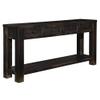 BOWERY HILL Wooden Console Table in Black view 4