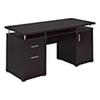 BOWERY HILL Contemporary 2 Drawer Home Office Computer Desk in Cappuccino view 1