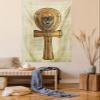 Ambesonne Egyptian Print Tapestry, Papyrus Presenting the Key of Life Traditional Empire Egyptian, Wall Hanging for Bedroom Living Room Dorm Decor, 40" X 60", Cream Orange view 1