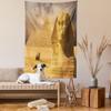 Ambesonne Egyptian Print Tapestry, Sphinx Face Other Pyramids in Egypt Old Historical Monument, Wall Hanging for Bedroom Living Room Dorm Decor, 60" X 80", Amber Sand Brown view 2