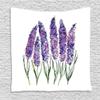 Ambesonne Watercolor Flower Tapestry, Illustration of Lavender Flowers Fresh Colors Mint Family Plant, Wall Hanging for Bedroom Living Room Dorm, 60" X 80", Violet White view 1
