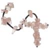 Holyart Medjugorje Rosary Beads with Transparent Pink Hard Stones. view 1