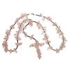 Holyart Medjugorje Rosary Beads with Transparent Pink Hard Stones. view 3
