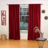 Indian Selections Lined-Burgundy Rod Pocket Velvet Curtain/Drape/Panel - 60W x 84L - Piece view 1