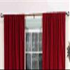 Indian Selections Lined-Burgundy Rod Pocket Velvet Curtain/Drape/Panel - 60W x 84L - Piece view 2