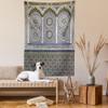 Ambesonne Orient Tapestry, Nostalgic Moroccan Architecture Stone Carving and Motifs Majestic Ottoman Empire, Wall Hanging for Bedroom Living Room Dorm Decor, 60" X 80", Grey Blue view 2