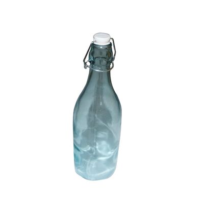 FixtureDisplays 1PK Decorative Glass Bottle-Dispenser Italian Bottle 3.5" Diameter 12" Tall 10572-LARGE-1PK-NF