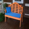 A & L Furniture Poly Marlboro Garden Bench, Orange view 1