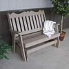 A & L Furniture Poly Royal English Glider Bench, 4', Black view 1