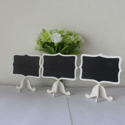 AKOAK 12 Pack Mini Rectangle White Frame Chalkboards with Support Easels for Message Board Signs, Weddings and Parties