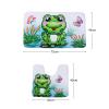 Amagical 2 Piece Cute Pattern Flannel Bathroom Mat Set (Bathroom Mat + Toilet Contour Rug) (Frog) view 3