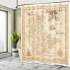 Ambesonne Island Shower Curtain, Old Antique Treasure Map Details Retro Color Adventure Sailing Pirate Print, Cloth Fabric Bathroom Decor Set with Hooks, 69" W x 70" L, Cream view 4