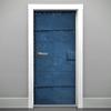 DoorPix 36x80 Door Mural Wrap Luster Semi-Gloss Bubble Free Deep Blue Industrial Metal Door - Peel and Stick - Easy-to-Clean, Durable view 2