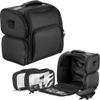 Hiker HK3603 Soft Sided Professional Travel Makeup Craft Storage Organizer Case with Removable Clear Bags, Black view 1
