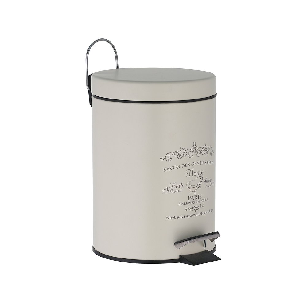 Axentia Cosmetic bin, Metal, Old White, 17 x 17 x 24.5 cm
