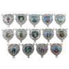 100pcs of Assorted Heart Shaped Divine Mercy Jesus Catholic Rosary Connector Centerpiece view 1