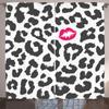 Ambesonne Savannah Curtains, Leopard Cheetah Animal Print Kiss Shape Lipstick Mark Dotted Trend Art, Living Room Bedroom Window Drapes 2 Panel Set, 108" X 90", Charcoal Grey Pink view 1