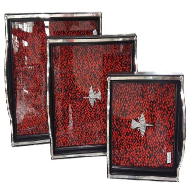 Alpakaandmore Set 3 Trays Silver 950, Peruvian Huayruros Seeds, Cedar (3)