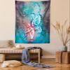 Ambesonne Butterfly Tapestry, with Butterfly Wings Renewal Female Rebirth Psyche Lightness of Being, Wall Hanging for Bedroom Living Room Dorm Decor, 60" X 80", Blue Purple view 1