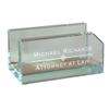 GiftsForYouNow Personalized Clear Glass Business Card Holder, 2" x 4" x 2.25" - Personalized with 2 Lines of Text for Name and Profession, Sturdy Glass, Sized for Display on Desk or Conference Table view 1