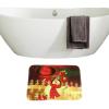 Amagical 2 Piece Christmas Lovely Snow Man Pattern Flanne Non Slip Bathroom Toilet Contour Rug Carpet Rug (2, Lovely Snow Man) view 2