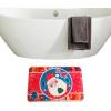 Amagical 3 Piece Merry Christmas Red Cute Santa Pattern Flannel Toilet Cover Set Non Slip Bathroom Carpet Rug (3, Red Cute Santa) view 2