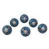 NOVICA Handmade Artisan Ceramic Cabinet Knobs Charming Blue Flowers view 1