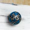 NOVICA Handmade Artisan Ceramic Cabinet Knobs Charming Blue Flowers view 2