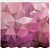 Ambesonne Abstract Shower Curtain, Triangle Style Entertainment Geometric Shapes Monochromic Illustration, Cloth Fabric Bathroom Decor Set with Hooks, 69" W x 84" L, Rose Dried Rose Pink view 2