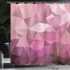 Ambesonne Abstract Shower Curtain, Triangle Style Entertainment Geometric Shapes Monochromic Illustration, Cloth Fabric Bathroom Decor Set with Hooks, 69" W x 84" L, Rose Dried Rose Pink view 3