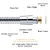 Klabb 59 Inch/150cm Stainless Steel Handheld Shower Hose, Flexible and Durable Replacement Hose with Brass Insert and Nut view 3