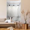 Ambesonne Abstract Tapestry, Brickwork Concrete Room with 3 Ceiling Lamps Modern Minimalistic Design, Wall Hanging for Bedroom Living Room Dorm Decor, 40" X 60", Black Grey view 2