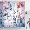 Ambesonne Abstract Shower Curtain, Digital Code Numbers Computer Database Science Information Technology Themed Art, Cloth Fabric Bathroom Decor Set with Hooks, 69" W x 75" L, Teal Black view 1