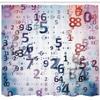 Ambesonne Abstract Shower Curtain, Digital Code Numbers Computer Database Science Information Technology Themed Art, Cloth Fabric Bathroom Decor Set with Hooks, 69" W x 75" L, Teal Black view 2