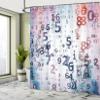 Ambesonne Abstract Shower Curtain, Digital Code Numbers Computer Database Science Information Technology Themed Art, Cloth Fabric Bathroom Decor Set with Hooks, 69" W x 75" L, Teal Black view 4